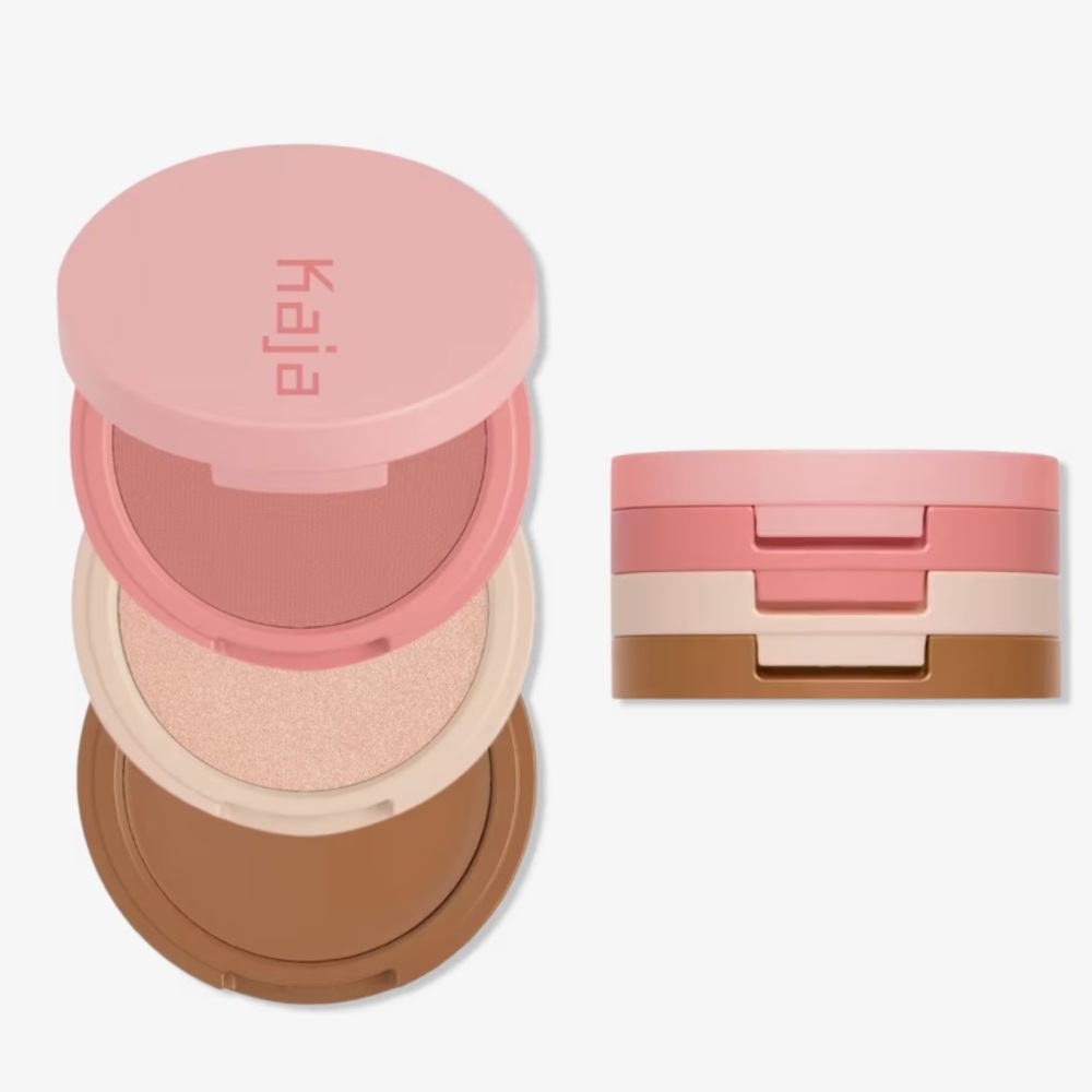 Kaja Play Bento Cream Bronzer, Powder Blush & Highlighter Trio Butter up 01